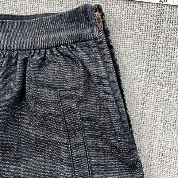 J Crew Skirt Womens Size 0 Blue Denim Circle with‎ Pockets - Picture 3 of 7